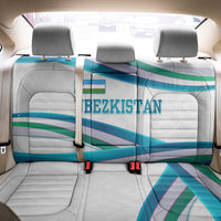 Uzbekistan Back Car Seat Cover with Ribbon Wave Design - Wonder Print Shop
