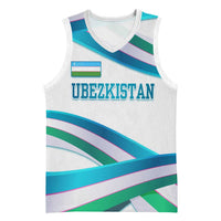 Uzbekistan Basketball Jersey with Ribbon Wave Design - Wonder Print Shop
