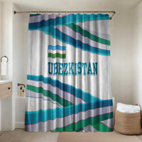 Uzbekistan Bathroom Set with Ribbon Wave Design - Wonder Print Shop