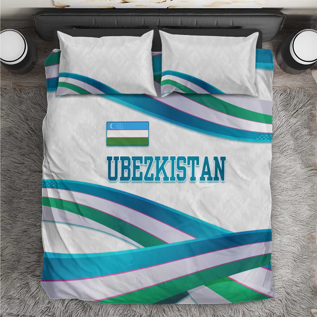 Uzbekistan Bedding Set with Ribbon Wave Design - Wonder Print Shop
