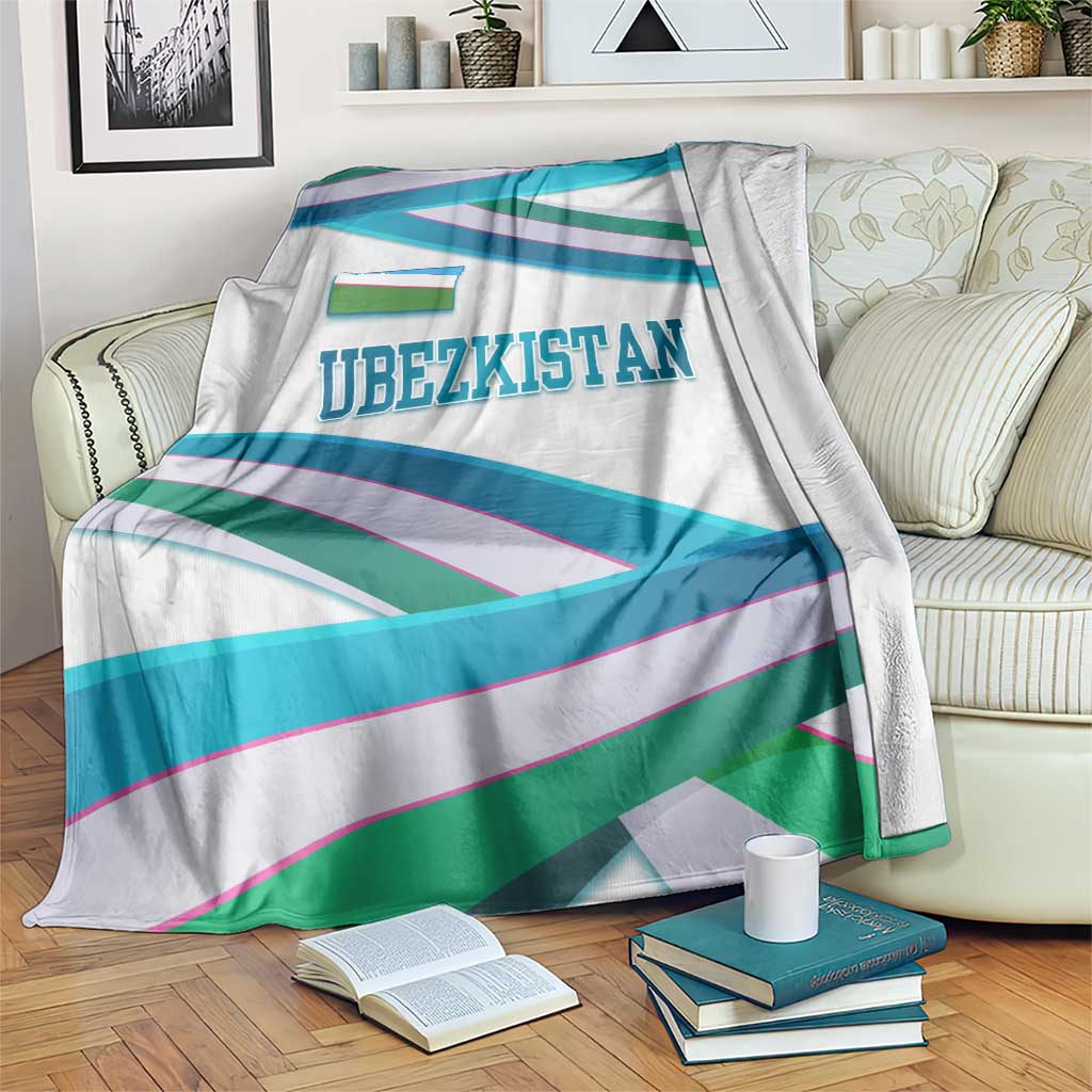 Uzbekistan Blanket with Ribbon Wave Design - Wonder Print Shop