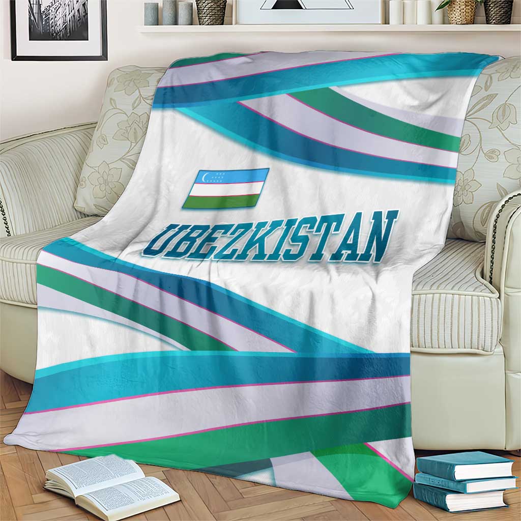 Uzbekistan Blanket with Ribbon Wave Design - Wonder Print Shop