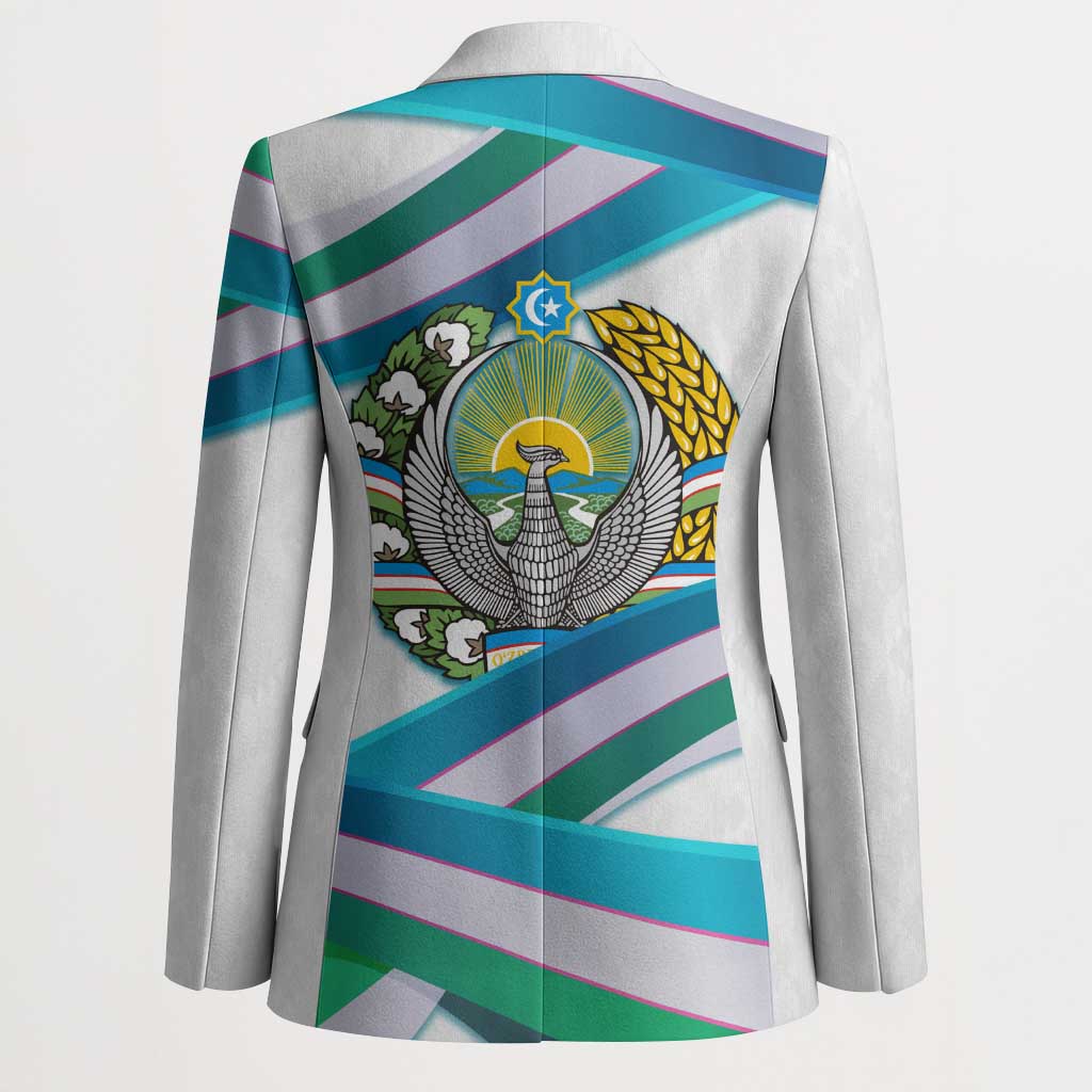 Uzbekistan Blazer with Ribbon Wave Design - Wonder Print Shop