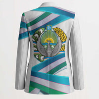 Uzbekistan Blazer with Ribbon Wave Design - Wonder Print Shop