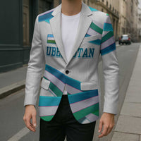 Uzbekistan Blazer with Ribbon Wave Design - Wonder Print Shop