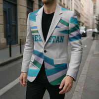 Uzbekistan Blazer with Ribbon Wave Design - Wonder Print Shop