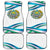 Uzbekistan Car Mats with Ribbon Wave Design - Wonder Print Shop
