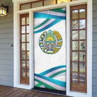 Uzbekistan Door Cover with Ribbon Wave Design - Wonder Print Shop