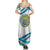 Uzbekistan Family Matching Summer Maxi Dress and Hawaiian Shirt with Ribbon Wave Design - Wonder Print Shop
