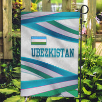 Uzbekistan Garden Flag with Ribbon Wave Design - Wonder Print Shop