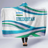 Uzbekistan Hooded Blanket with Ribbon Wave Design - Wonder Print Shop
