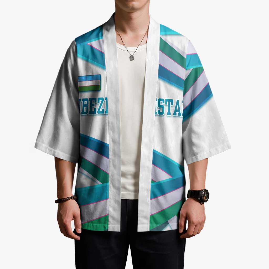 Uzbekistan Kimono with Ribbon Wave Design - Wonder Print Shop