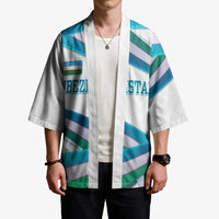 Uzbekistan Kimono with Ribbon Wave Design - Wonder Print Shop