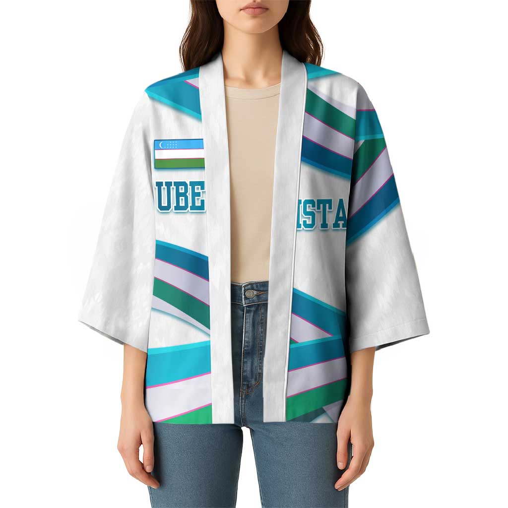 Uzbekistan Kimono with Ribbon Wave Design - Wonder Print Shop