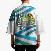 Uzbekistan Kimono with Ribbon Wave Design - Wonder Print Shop