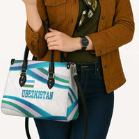 Uzbekistan Leather Bag with Ribbon Wave Design - Wonder Print Shop