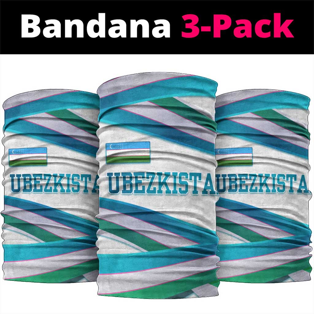 Uzbekistan Neck Gaiter with Ribbon Wave Design TS04
