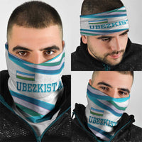 Uzbekistan Neck Gaiter with Ribbon Wave Design TS04