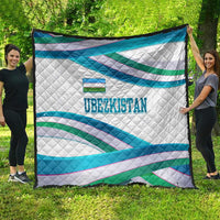 Uzbekistan Quilt with Ribbon Wave Design - Wonder Print Shop