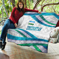 Uzbekistan Quilt with Ribbon Wave Design - Wonder Print Shop