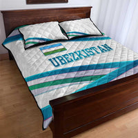 Uzbekistan Quilt Bed Set with Ribbon Wave Design - Wonder Print Shop