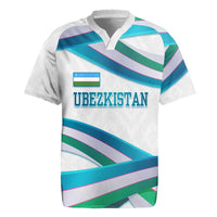 Uzbekistan Rugby Jersey with Ribbon Wave Design - Wonder Print Shop