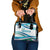Uzbekistan Shoulder Handbag with Ribbon Wave Design - Wonder Print Shop