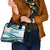 Uzbekistan Shoulder Handbag with Ribbon Wave Design - Wonder Print Shop