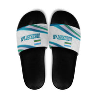 Uzbekistan Slide Sandals with Ribbon Wave Design - Wonder Print Shop