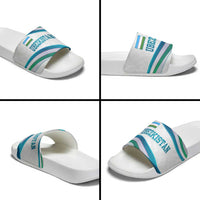 Uzbekistan Slide Sandals with Ribbon Wave Design - Wonder Print Shop