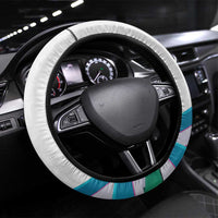 Uzbekistan Steering Wheel Cover with Ribbon Wave Design - Wonder Print Shop