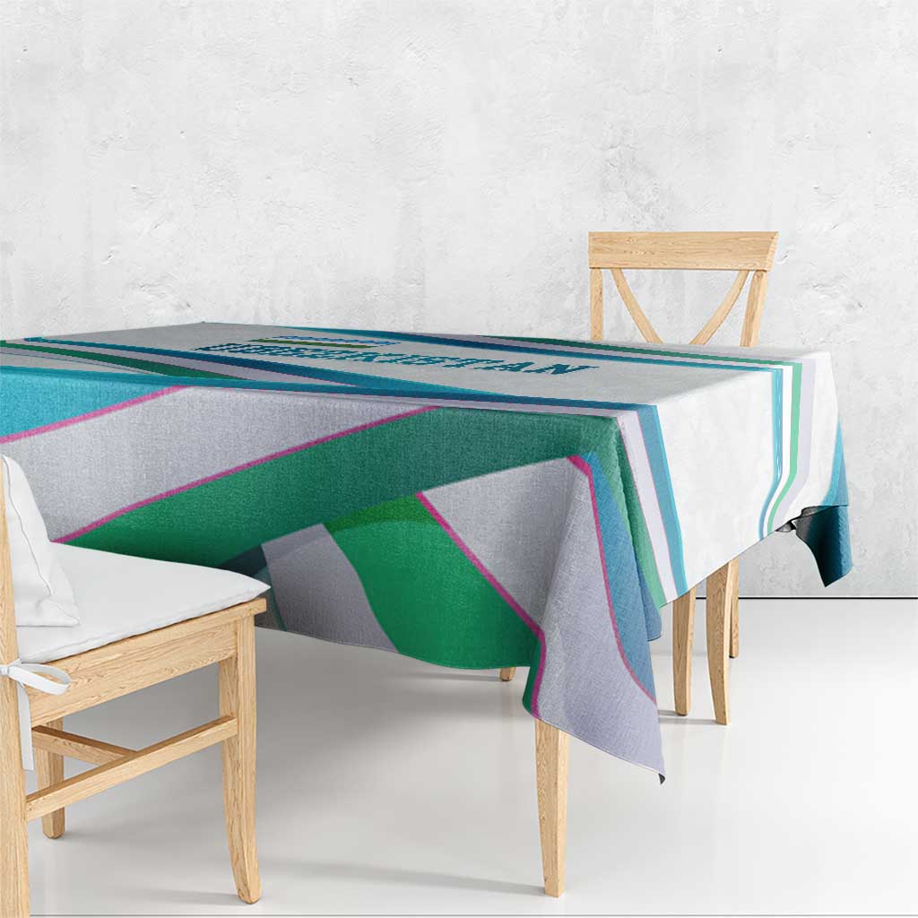 Uzbekistan Tablecloth with Ribbon Wave Design - Wonder Print Shop