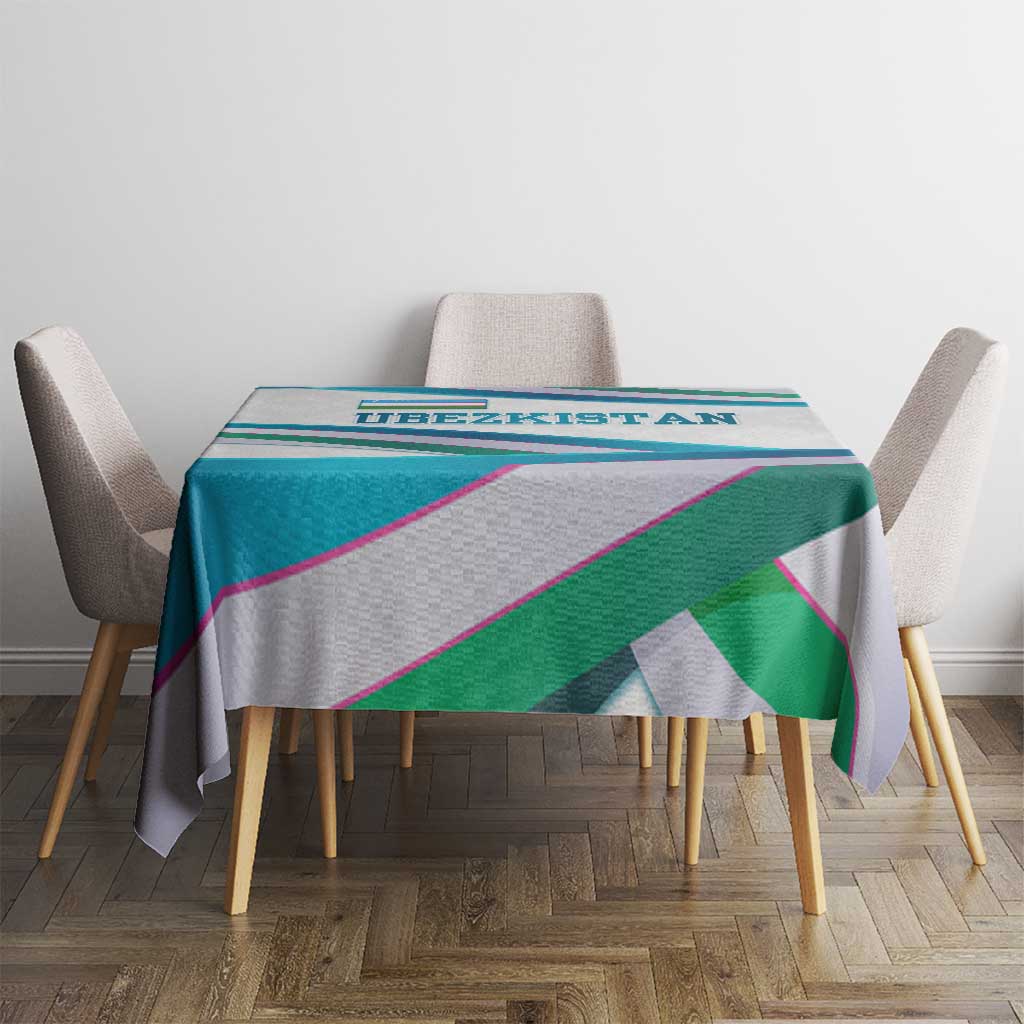 Uzbekistan Tablecloth with Ribbon Wave Design - Wonder Print Shop