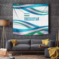Uzbekistan Tapestry with Ribbon Wave Design - Wonder Print Shop