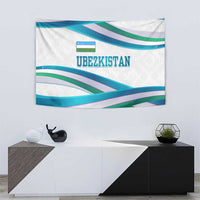 Uzbekistan Tapestry with Ribbon Wave Design - Wonder Print Shop