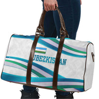 Uzbekistan Travel Bag with Ribbon Wave Design - Wonder Print Shop