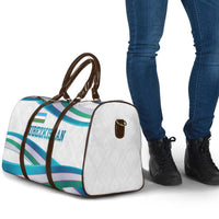 Uzbekistan Travel Bag with Ribbon Wave Design - Wonder Print Shop