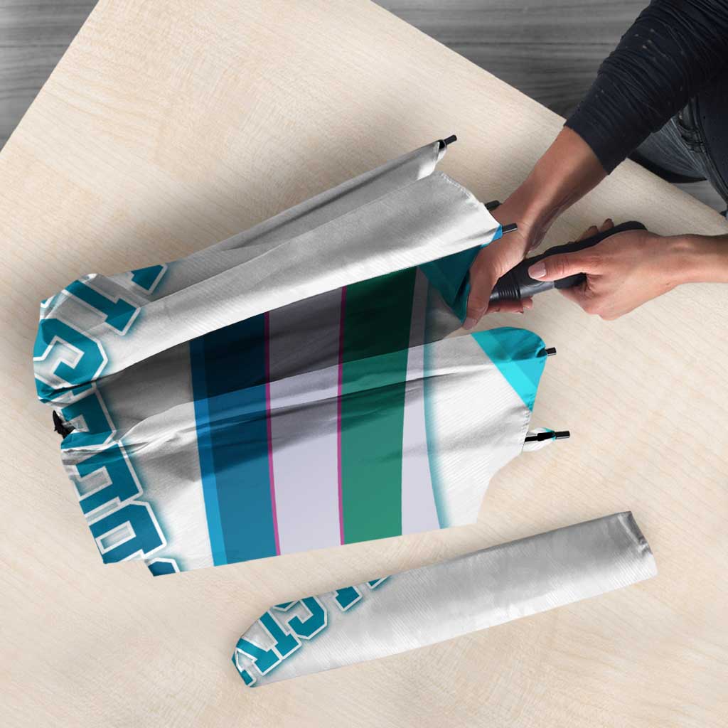 Uzbekistan Umbrella with Ribbon Wave Design - Wonder Print Shop