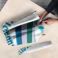 Uzbekistan Umbrella with Ribbon Wave Design - Wonder Print Shop