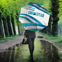 Uzbekistan Umbrella with Ribbon Wave Design - Wonder Print Shop