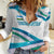 Uzbekistan Women Casual Shirt with Ribbon Wave Design - Wonder Print Shop