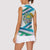 Uzbekistan Women Sleeveless Polo Shirt with Ribbon Wave Design - Wonder Print Shop