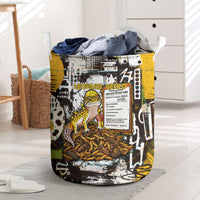 Leopard Gecko Laundry Basket Tiny Dinosaur Department Funny Pest Control Graffiti
