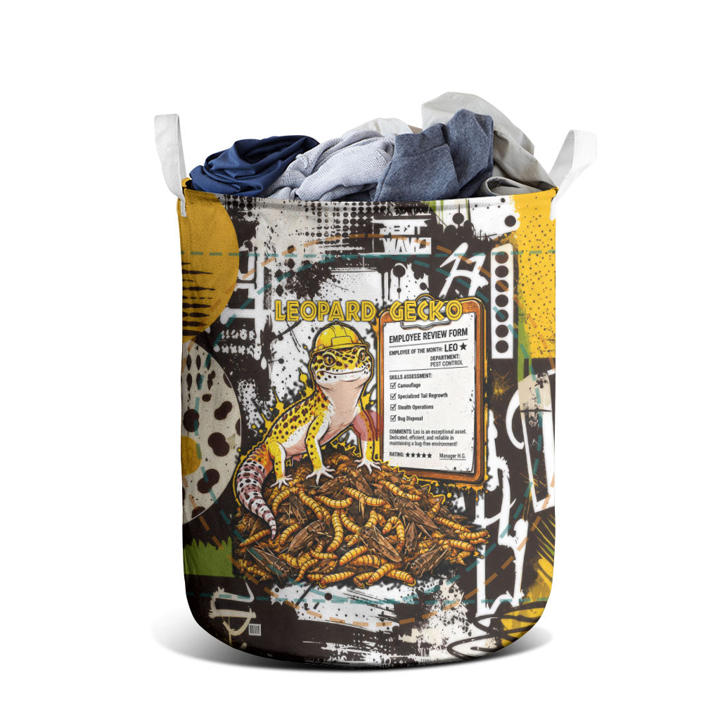 Leopard Gecko Laundry Basket Tiny Dinosaur Department Funny Pest Control Graffiti