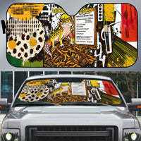 Leopard Gecko Auto Sun Shade Tiny Dinosaur Department Funny Pest Control Graffiti