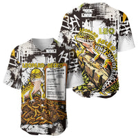Leopard Gecko Baseball Jersey Tiny Dinosaur Department Funny Pest Control Graffiti
