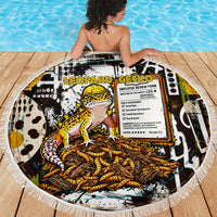 Leopard Gecko Beach Blanket Tiny Dinosaur Department Funny Pest Control Graffiti