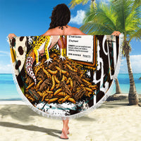Leopard Gecko Beach Blanket Tiny Dinosaur Department Funny Pest Control Graffiti
