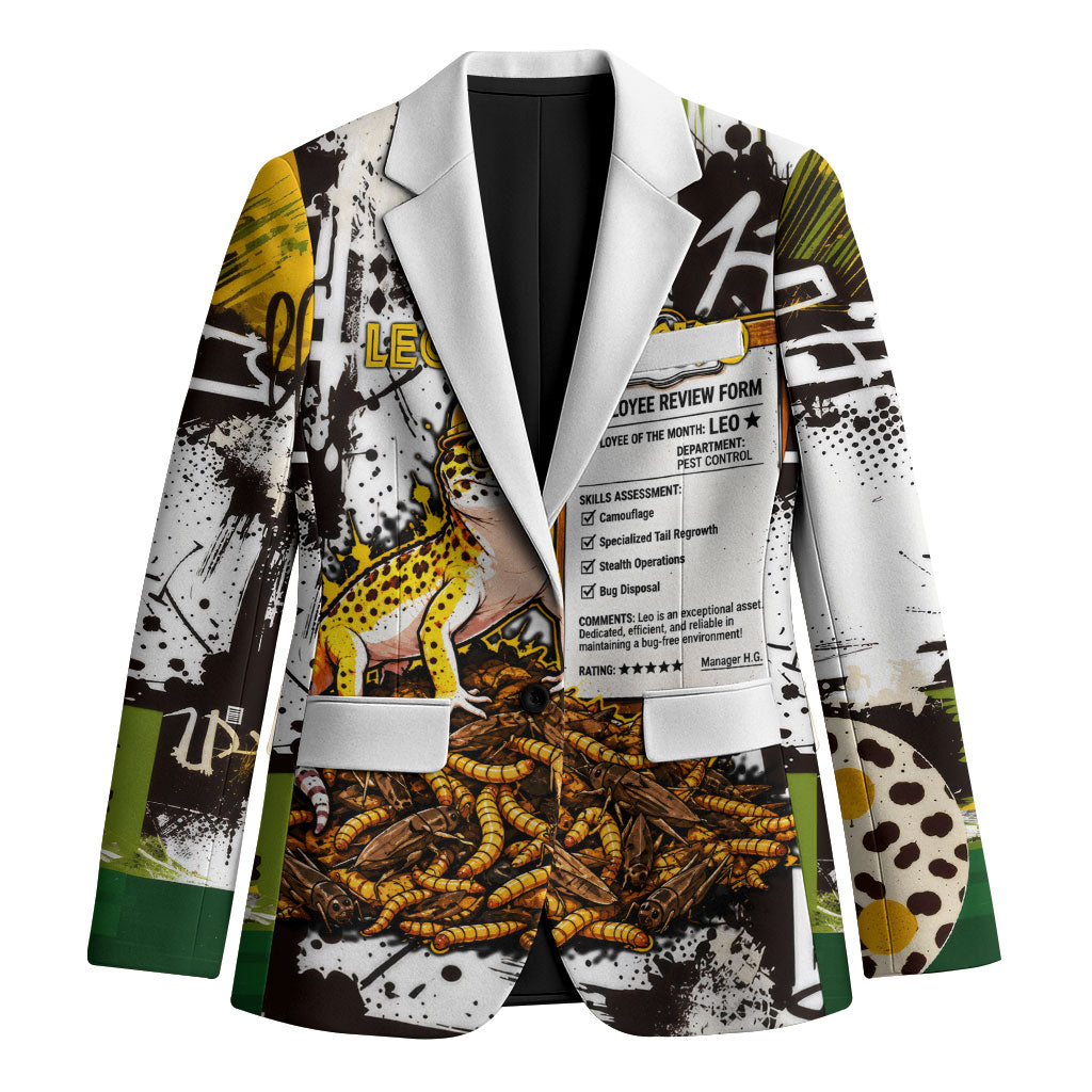Leopard Gecko Blazer Tiny Dinosaur Department Funny Pest Control Graffiti