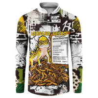 Leopard Gecko Button Sweatshirt Tiny Dinosaur Department Funny Pest Control Graffiti